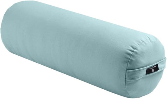 Hugger Mugger Round Yoga Bolster - Firm Round Shape, Higher Profile, Great Under Knees, Soft Support, Handmade in The USA - Bloomnest