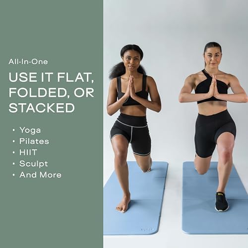 Stakt The Original Foldable Yoga Mat, Premium Fitness & Multi-Purpose Workout Mat with Non-Slip Surface, Portable & Lightweight for Studio or Home Use, As Seen on Shark Tank