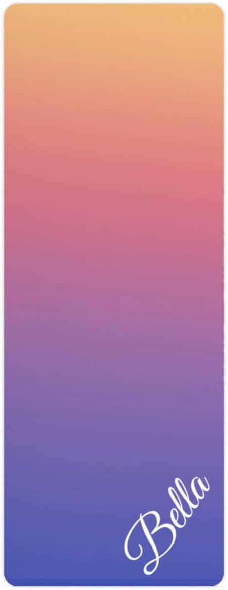 Custom Name Yoga Mat,Personalized Travel Yoga Exercise Mat,Non Slip,Perfect for Kids & Adults,Gradient Color E Series - Bloomnest