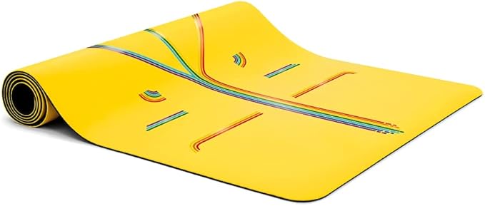 Liforme Travel Yoga mat – Patented Alignment System, Warrior-Like Grip, Non-Slip, Eco-Friendly, Ultra-Lightweight and Sweat Resistant, Made with Natural Rubber