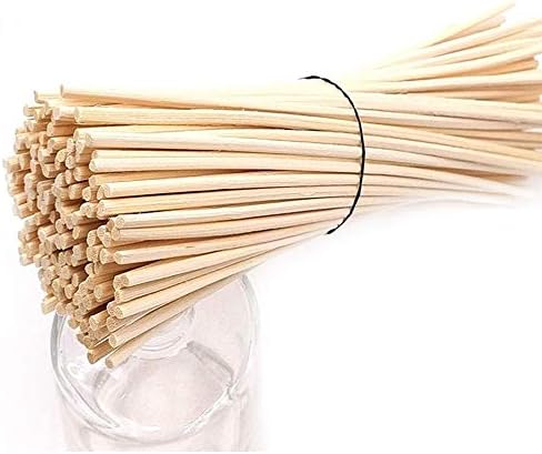 LOVSPA Reed Diffuser Sticks, Set of 80 Wood Rattan Replacement Reed Sticks for Diffuser Oil Bottles, 10 Bundles of 8 (8 inch) - Bloomnest