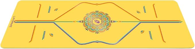 Liforme Travel Yoga mat – Patented Alignment System, Warrior-Like Grip, Non-Slip, Eco-Friendly, Ultra-Lightweight and Sweat Resistant, Made with Natural Rubber