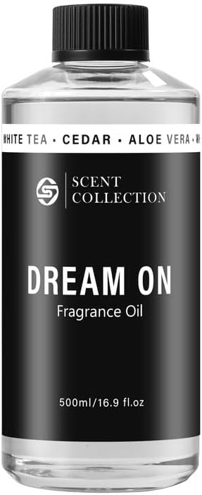Luxury Hotel Scent Dream On Diffuser Oil Waterless Essential Aromatherapy for Cold Air & Car Diffusers – Long Lasting Refill for Large Room & Home - Signature White Tea (500ml/16.9Fl oz) - Bloomnest