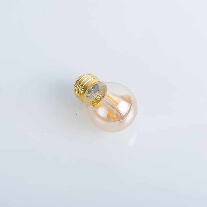Vintage Amber Light Bulbs 25 watt Equivalent Dimmable E26 LED Bulb 2500K Warm Light, 2W LED Globe Edison Decorative Light Bulb, 6 Pack - Bloomnest