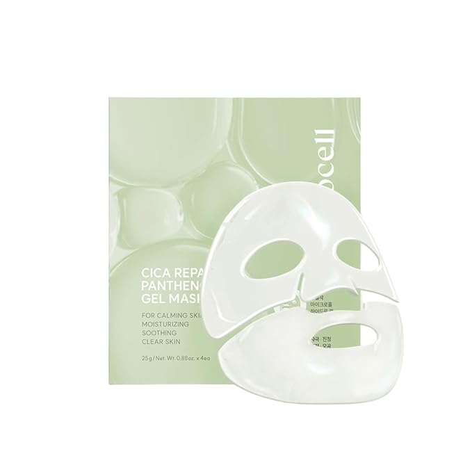 AROCELL Cica Hydrogel PDRN Mask 4 Facial Sheet with Panthenol & Centella Asiatica, Cooling Hydrogel Face Mask for Soothing Calming Hydrating Moisturizing Sensitive Skin Korean Skincare, 25gx4ea - Bloomnest