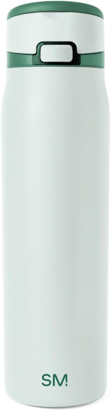Simple Modern Mesa Loop Water Bottle with Covered Straw and Handle | 30oz Cup Holder Friendly Insulated Stainless Steel Bottles for Travel, Sports and School | Agave SimpleModern