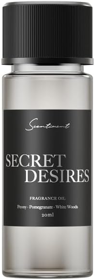 Scentiment Diffuser Oil - Secret Desires | Aromatherapy Fragrance | Inspired by ARIA® Las Vegas | Notes of Lemon Crème, Vanilla, Raspberry, Pomegranate & Peony (20 mL) Scentiment