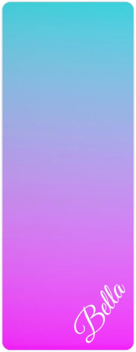Custom Name Yoga Mat,Personalized Travel Yoga Exercise Mat,Non Slip,Perfect for Kids & Adults,Gradient Color E Series - Bloomnest