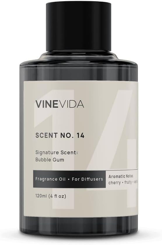 VINEVIDA [4 Fl Oz] Bubble Gum Fragrance Oil for Cold Air Diffusers, Essential Oils for Diffuser Oil Refill & Air Freshener Room Spray - Bloomnest