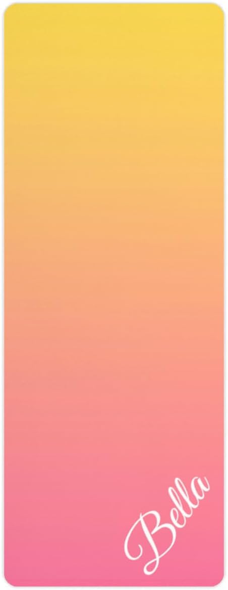 Custom Name Yoga Mat,Personalized Travel Yoga Exercise Mat,Non Slip,Perfect for Kids & Adults,Gradient Color E Series - Bloomnest