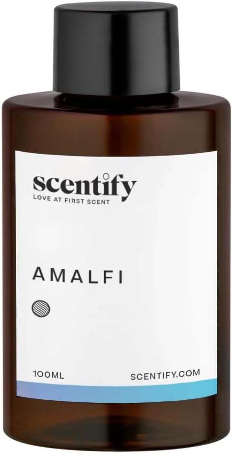 Scentify Amalfi Aroma Oil Refill Scent for Oil Diffusers - Lemon, Jasmine, Orchid, Amber, Musk Scents - Luxurious Relaxing Aromatherapy Diffuser Fragrance 100ml, 3.38 oz - Bloomnest