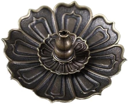 Incense Holder with Incense Stick Tray,Multi-Functional Incense Burner and Stick Holder Combo (1, Bronzy)