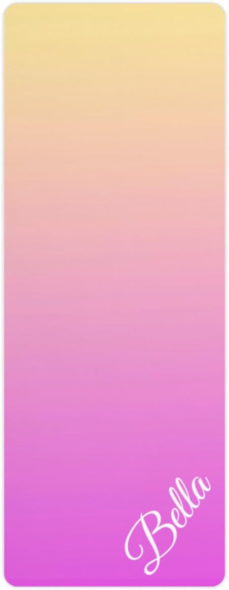 Custom Name Yoga Mat,Personalized Travel Yoga Exercise Mat,Non Slip,Perfect for Kids & Adults,Gradient Color E Series - Bloomnest