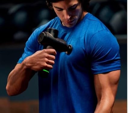 Hyperice Hypervolt 2 Black - Featuring Quiet Glide Technology - Handheld Percussion Massage Gun | 3 Speeds, 5 Interchangeable Heads | Helps Relieve Sore Muscles and Stiffness |FSA and HSA - Bloomnest