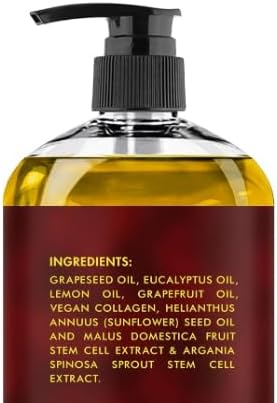 MAJESTIC PURE Cellulite Massage Oil for Massage Therapy - Refreshing, and Relaxing - Natural Oils with with Vegan Collagen & Stem Cells - for All Skin Types - Men and Women - 8 fl oz - Bloomnest