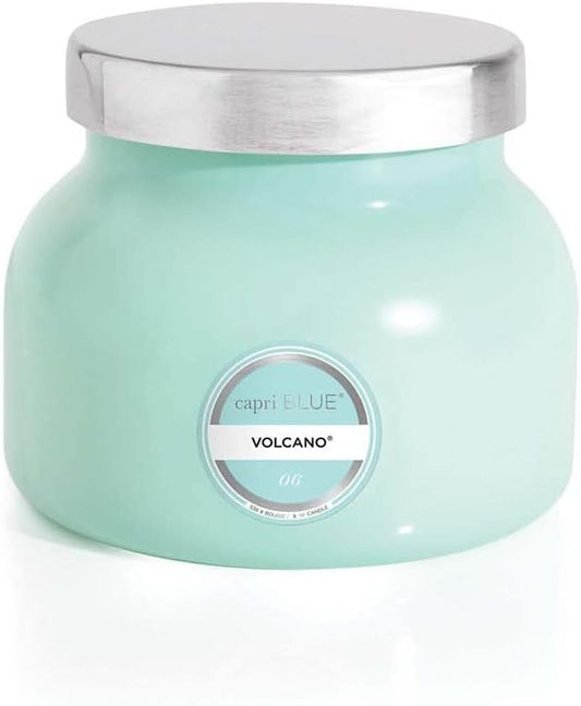 Capri Blue Volcano Scented Candles - Luxury Glass Jar Candles for Home Scented with Tropical Fruit & Sugared Citrus - Soy Wax Blend - Capri Blue Volcano - Aqua Color (8 oz) - Bloomnest