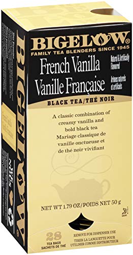 Bigelow French Vanilla Tea 28-Count Boxes (Pack of 6) Premium Black Tea Flavored with Vanilla Antioxidant-Rich Gluten-Free Full-Caffeine Tea in Foil-Wrapped Bags - Bloomnest