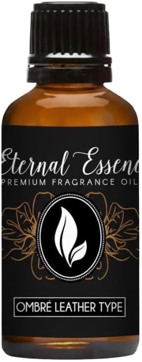 Eternal Essence Oils Leather Ombré 30ml Fragrance Oil – Black Leather, Cardamom, Amber Resin & Smoked Tobacco – Deep, Spiced, Floral-Leather Scent for Men EternalEssenceOils