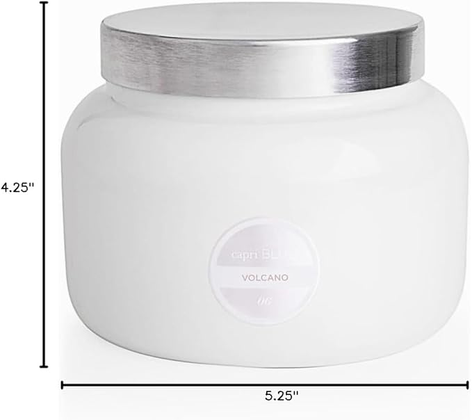 Capri Blue Volcano Scented Candles - Luxury Glass Jar Candles for Home Scented with Tropical Fruit & Sugared Citrus - Soy Wax Blend - Capri Blue Volcano - Jumbo White Color (48 oz) - Bloomnest