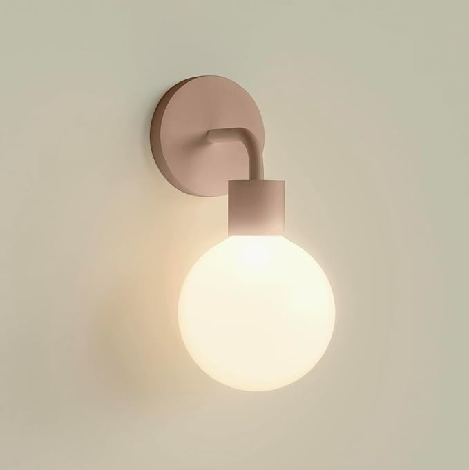 Wireless Wall Sconce (Shark Tank) Rechargeable & Dimmable LED Light w/App Control & Damage-Free Install, Moveable Modern Ambient Lighting for Elegant Home & Bedroom Decor | Mushroom - Bloomnest
