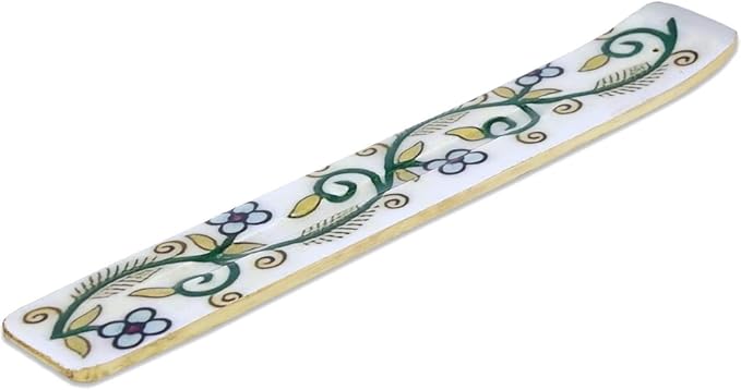 Bless-International Traditional-Handmade-Burner Wooden-Incense-Stick-Holder Ash-Catcher-Stand for-Aromatherapy-Meditation-Yoga (Inner Peace) 10 Inches, Pack of 1 - Bloomnest