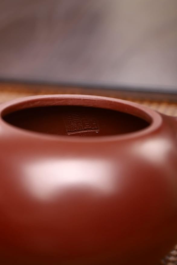 Xishi Teapot 7oz Chinese Zisha Clay Pot Ceramics Purple Sand Mud Kungfu Tea Set Kettle Spherical Filter (Red 200ml) - Bloomnest
