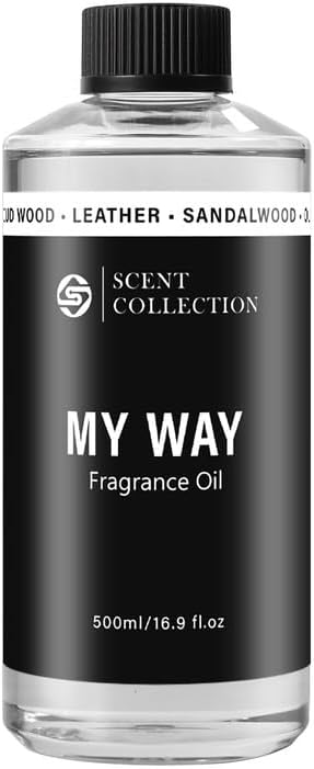 Luxury Hotel Scent My Way Diffuser Oil (500ml/16.9Fl oz) - Essential Aromatherapy for Large Room & Home - Premium Fragrance Oil Blend for Ultrasonic & Waterless Diffusers - Sandalwood, Cedarwood, Iris - Bloomnest