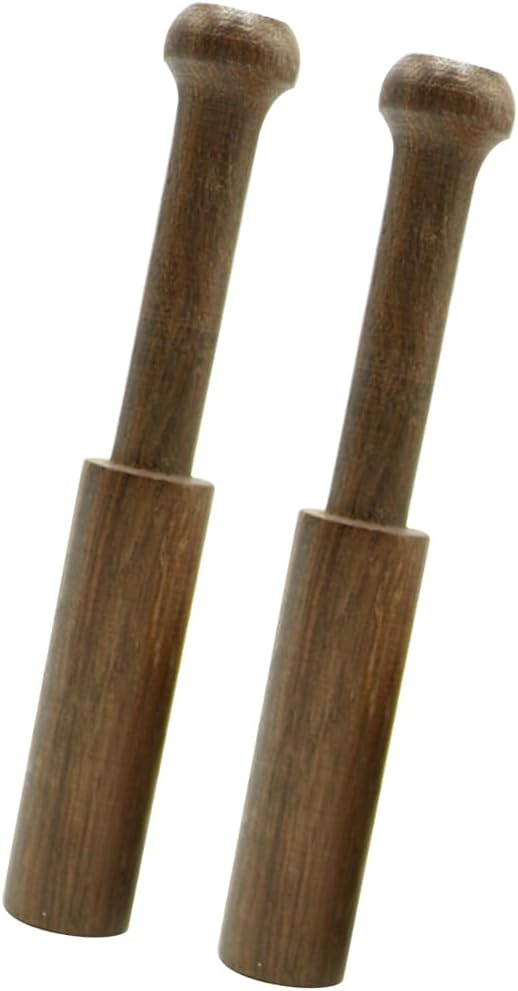 COHEALI 2 Pack Tibetan Singing Bowl Mallets Wood Sound Bowl Strikers for Meditation Yoga Spiritual Relaxation 5.00In Durable Hand Percussion Sticks - Bloomnest