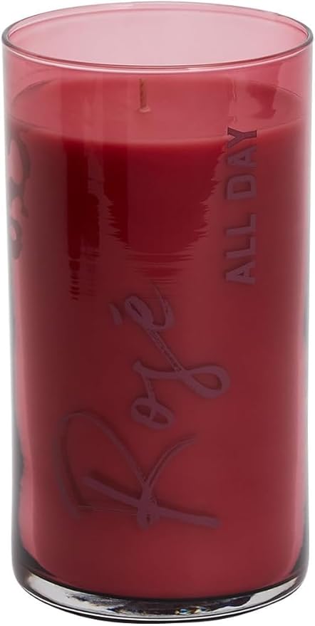 PartyLite Rosé All Day Jar Candle - 130-140 Hour Burn Time, Fruity & Floral Fragrance with Strawberry, Peonies, Rhubarb, & Honeydew Melon - Bloomnest