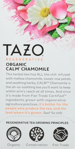 TAZO Calm Chamomile Herbal Tea Bags, Caffeine Free Blend, 16 Total Tea Bags - Bloomnest