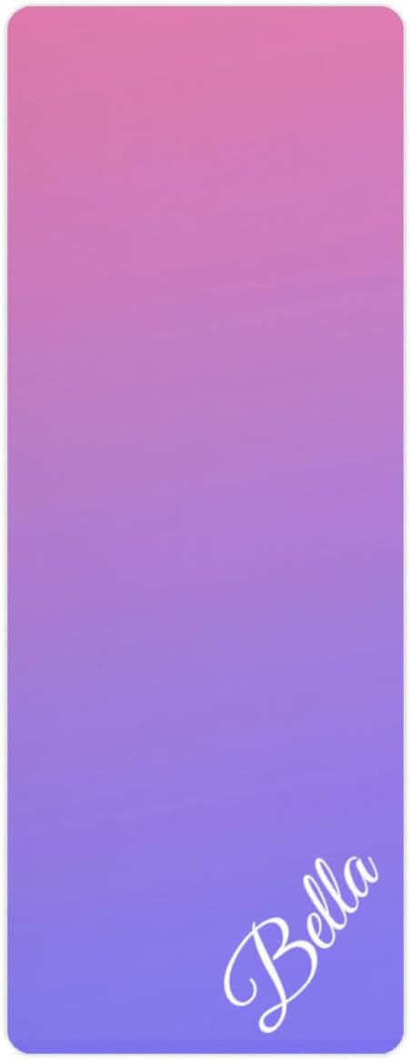 Custom Name Yoga Mat,Personalized Travel Yoga Exercise Mat,Non Slip,Perfect for Kids & Adults,Gradient Color E Series - Bloomnest