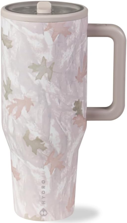 HydroJug Traveler - 32 oz Water Bottle with Handle & Flip Straw - Fits in Cup Holder, Leak Resistant Tumbler-Reusable Insulated Stainless Steel & Rubber Base - Gifts for Women & Men, Camo - Bloomnest
