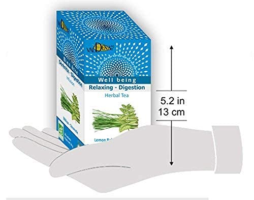 VALDENA BIO Organic Flavored Lemon Balm and Lemongrass, Pack of 3-20 Individually Wrapped Tea Bags in Each Pack - 60 Tea Bags in Total - Bloomnest