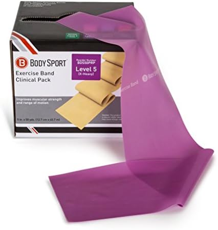 Body Sport Exercise Bands - Resistance Bands in 50 yard Rolls for Fitness, Stretching, or Physical Therapy - Bloomnest