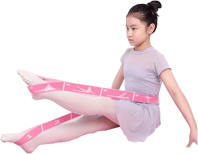 2-Pack Adjustable Kids Dance Stretch Bands - 8-Loop Elastic Bands for Ballet, Latin, Yoga, Gymnastics & Stretching - Flexible, Multi-Section Design for Dance Training & Flexibility - Bloomnest