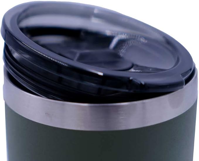 Yukon Outfitters Freedom High Grade 18/8 Corrosion-Resistant Stainless Steel Double Wall Vacuum Tumbler (20 oz/ 590ml) - 7.3" H x 3.4" Top dia. / 2.7" Bottom dia., Olive Drab with Papa Bear Shades - Bloomnest