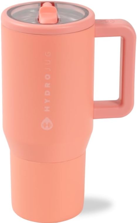 HydroJug Kids - 20 oz Insulated Kids Water Bottle with Flip Straw & Handle | Leak-Proof & Durable | Perfect for School, Sports, Lunch, Travel & Camp, Summer Peach - Bloomnest