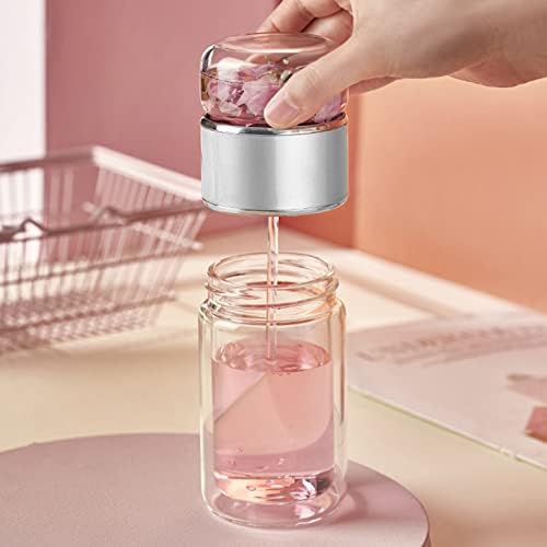 Yosoo Health Gear Tea Infuser Bottle, 420ml Tea Flood Cup Glass Water Bottle Double Wall Borosilicate Travel Tea Tumbler with Stainless Steel Filter Leakage Proof Water Separation Tea Mug - Bloomnest