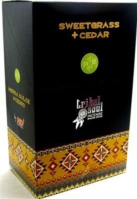 Tribal Soul Incense Smudge Stick Scents | Premium Quality Incense Stick (Box of 12) (SweetGrass Cedar) Bloomnest