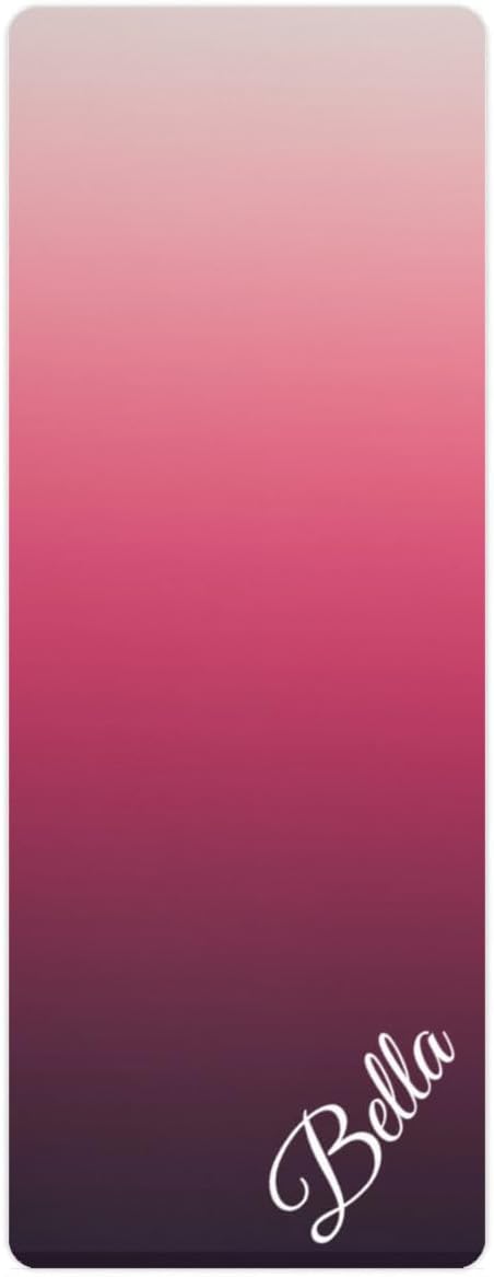 Custom Name Yoga Mat,Personalized Travel Yoga Exercise Mat,Non Slip,Perfect for Kids & Adults,Gradient Color E Series - Bloomnest