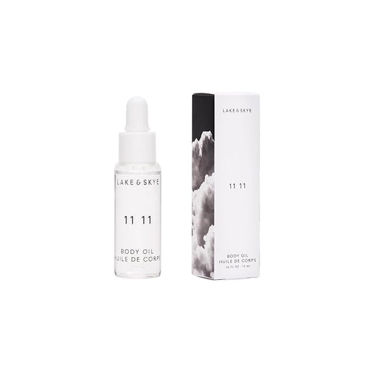 Lake & Skye 11 11 Body Oil Mini, 0.33 fl oz (10 ml) - Hydrating with Vitamin E & Sweet Almond Oil - Sheer & Uplifting Scent - Bloomnest
