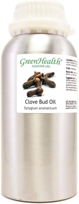 Clove Bud Essential Oil – 16 fl oz (473 ml) Aluminum Bottle w/Plug Cap – 100% Pure Essential Oil – GreenHealth - Bloomnest