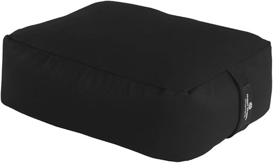 Hugger Mugger Zen Meditation Cushion - Wider Base, Use Horizontally or Vertically, Buckwheat Filled, Durable Fabric, Handmade in USA - Bloomnest