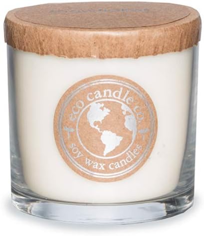 ECO CANDLE CO. Recycled Candle, Snowflakes, 6 oz. - Scents of Winter, Flowers, & Mint - 100% Soy Wax, No Lead, Kraft Paper Label & Lid, Hand Poured, Phthalate Free, Made from Midwest Grown Soybeans - Bloomnest