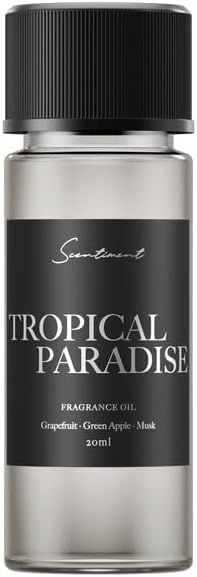 Scentiment Diffuser Oil - Tropical Paradise | Aromatherapy Fragrance Inspired by 5-Star Hotels | Luxurious Scent with Notes of Grapefruit, Green Apple, Musk (20 mL) Scentiment