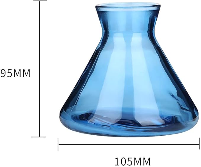WAIT FLY Creative Glass Diffuser Bottles for Essential Oils, Replacement Diffusers, Reed Sticks, Crafts, Spa, Home Decoration-Blue-7 OZ WAIT+FLY