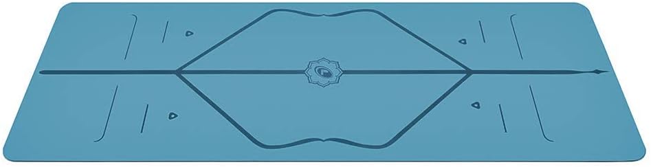 Liforme Original Yoga Mat – Free Yoga Bag Included - Patented Alignment System, Warrior-like Grip, Non-slip, Eco-friendly, sweat-resistant, long, wide, 4.2mm thick mat for comfort