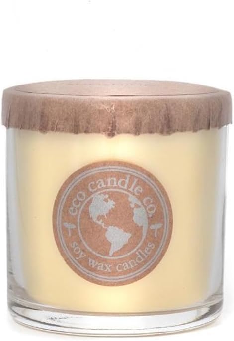 ECO CANDLE CO. Recycled Candle, Sunshower, 6 oz. - Scents of Citrus & Musk - 100% Soy Wax, No Lead, Kraft Paper Label & Lid, Hand Poured, Phthalate Free, Made from Midwest Grown Soybeans - Bloomnest