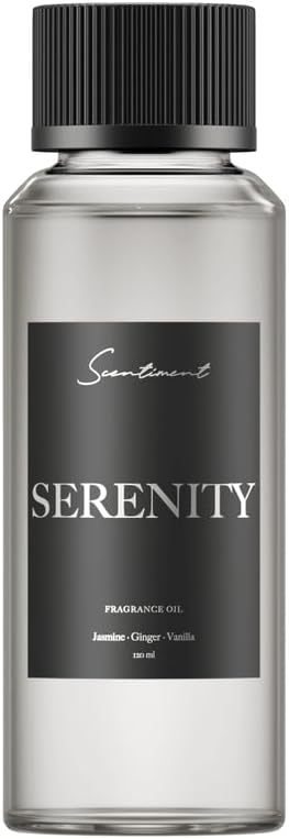 Scentiment Diffuers Oil - Serenity Hotel | Aromatherapy Home Fragrance | Inspired by Shangri-La Hotel® | Luxurious Scent with Notes of Jasmine, Ginger, Vanilla (120 mL) Scentiment