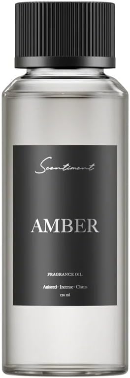 Scentiment The One Fragrance Oil 120ml – Smoky Leather & Sandalwood – Warm, Spiced Luxury Hotel Scent – Cardamom, Lemon & Cinnamon Diffuser Oil Scentiment
